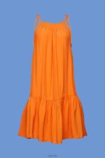 Esprit Strappy dress with smock, TENCEL Women Orange Dresses P0D0X116 - Image 5