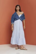 Esprit Strappy maxi dress Women Light Blue Dresses P0D0X233 - Image 2