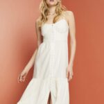 Esprit Strappy maxi dress Women White Dresses P0D0X232