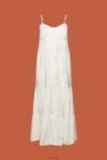 Esprit Strappy maxi dress Women White Dresses P0D0X232 - Image 5