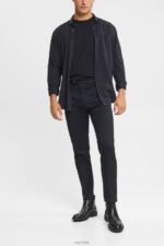 Esprit Stretch cotton chinos Men Black Trousers & Pants P0D0X902 - Image 2