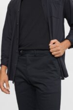 Esprit Stretch cotton chinos Men Black Trousers & Pants P0D0X902 - Image 3
