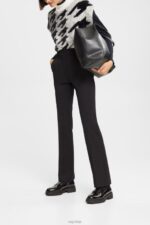 Esprit Stretchy high-rise bootcut trousers Women Black Trousers & Pants P0D0X335 - Image 2