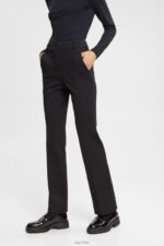 Esprit Stretchy high-rise bootcut trousers Women Black Trousers & Pants P0D0X335