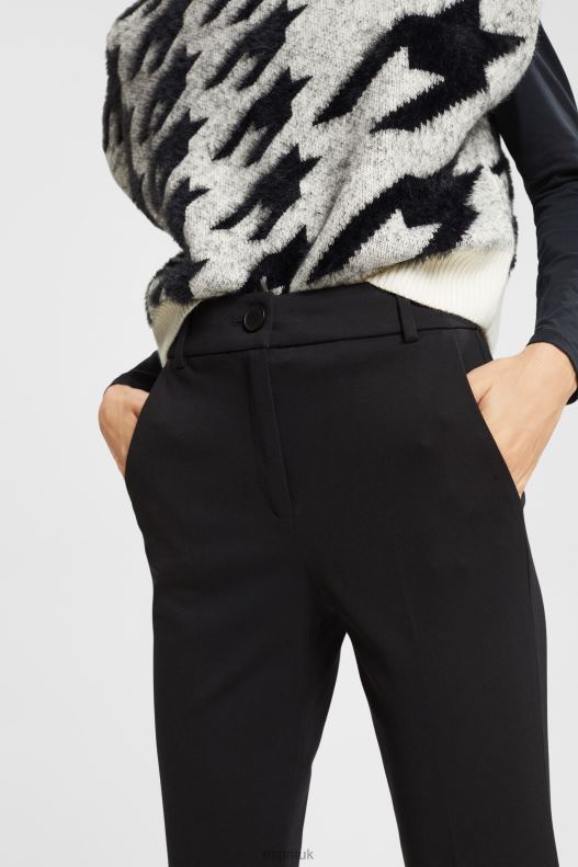 Esprit Stretchy high-rise bootcut trousers Women Black Trousers & Pants P0D0X335 - Image 3