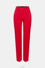 Esprit Stretchy high-rise bootcut trousers Women Dark Red Trousers & Pants P0D0X336 - Image 5