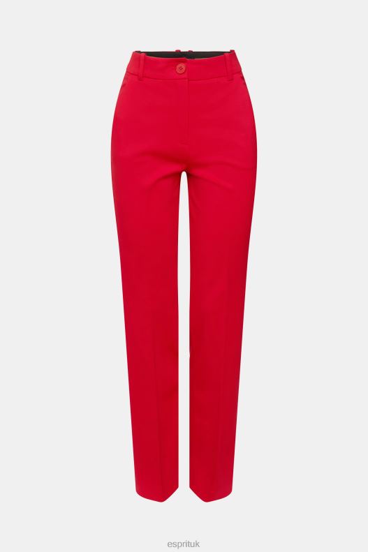 Esprit Stretchy high-rise bootcut trousers Women Dark Red Trousers & Pants P0D0X336 - Image 5