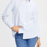 Esprit Striped blouse Women Light Blue Blouses P0D0X552