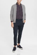 Esprit Striped button down shirt Men Navy Shirts P0D0X885 - Image 2