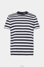 Esprit Striped crewneck T-shirt Men Navy T-Shirts P0D0X721 - Image 5