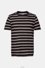 Esprit Striped jersey t-shirt, 100% cotton Men Black T-Shirts P0D0X590 - Image 4