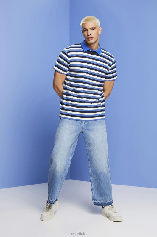 Esprit Striped jersey t-shirt, 100% cotton Men Navy T-Shirts P0D0X736 - Image 2