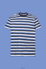 Esprit Striped jersey t-shirt, 100% cotton Men Navy T-Shirts P0D0X736 - Image 5