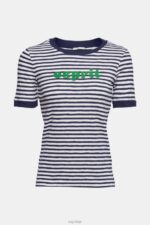 Esprit Striped logo t-shirt Women Off White T-Shirts P0D0X537 - Image 5
