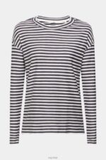 Esprit Striped long sleeve, 100% cotton Women Anthracite Long Sleeve P0D0X250 - Image 5