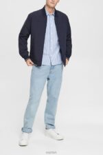 Esprit Striped shirt Men Blue Shirts P0D0X873 - Image 2