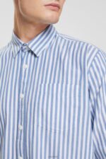 Esprit Striped shirt Men Blue Shirts P0D0X873 - Image 3