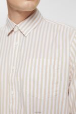 Esprit Striped shirt Men Cream Beige Shirts P0D0X871 - Image 3