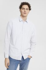 Esprit Striped shirt Men Light Blue Shirts P0D0X686