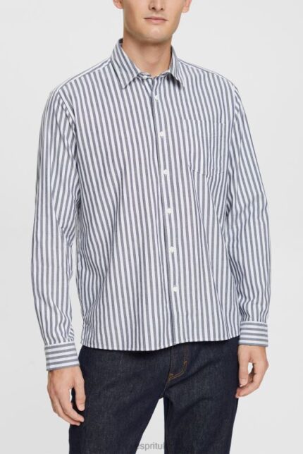 Esprit Striped shirt Men Navy Shirts P0D0X872