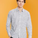 Esprit Striped shirt Men White Shirts P0D0X786