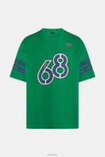 Esprit Striped sleeve graphic print tee Men Emerald Green T-Shirts P0D0X806 - Image 4