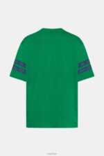 Esprit Striped sleeve graphic print tee Men Emerald Green T-Shirts P0D0X806 - Image 5