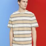 Esprit Striped sustainable cotton T-shirt Men Ice T-Shirts P0D0X707