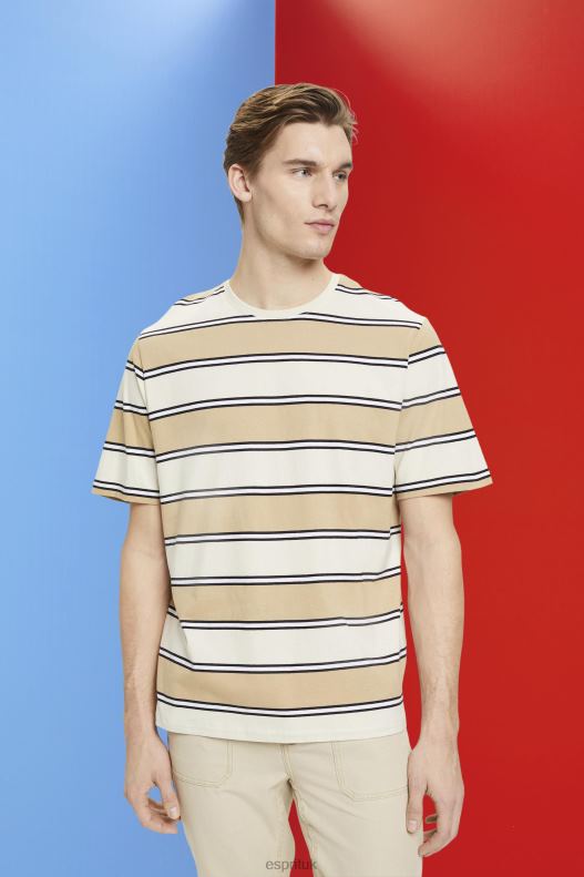 Esprit Striped sustainable cotton T-shirt Men Ice T-Shirts P0D0X707 - Image 1