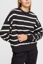 Esprit Striped sweatshirt Women Black Sweatshirts & Hoodies P0D0X521