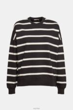 Esprit Striped sweatshirt Women Black Sweatshirts & Hoodies P0D0X521 - Image 5