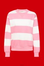 Esprit Striped sweatshirt Women Pink Sweatshirts & Hoodies P0D0X402 - Image 5