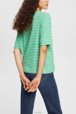 Esprit Striped T-shirt Women Green T-Shirts P0D0X373 - Image 3