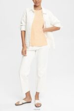 Esprit Striped T-shirt Women Peach T-Shirts P0D0X372 - Image 2