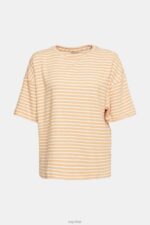 Esprit Striped T-shirt Women Peach T-Shirts P0D0X372 - Image 5