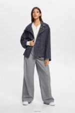 Esprit Structured Woven Jacket Women Navy Jackets P0D0X20 - Image 2