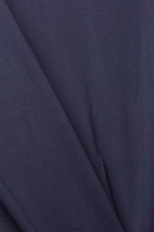Esprit Sustainable cotton illustration t-shirt Men Navy T-Shirts P0D0X940 - Image 4
