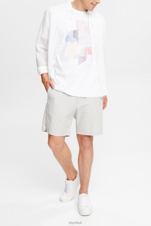 Esprit Sustainable cotton illustration t-shirt Men White T-Shirts P0D0X939 - Image 2