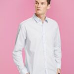 Esprit Sustainable cotton shirt Men Light Blue Shirts P0D0X832