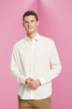 Esprit Sustainable cotton shirt Men Off White Shirts P0D0X831