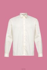 Esprit Sustainable cotton shirt Men Off White Shirts P0D0X831 - Image 5