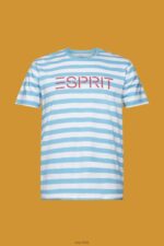 Esprit Sustainable cotton striped T-shirt Men Blue T-Shirts P0D0X743 - Image 5