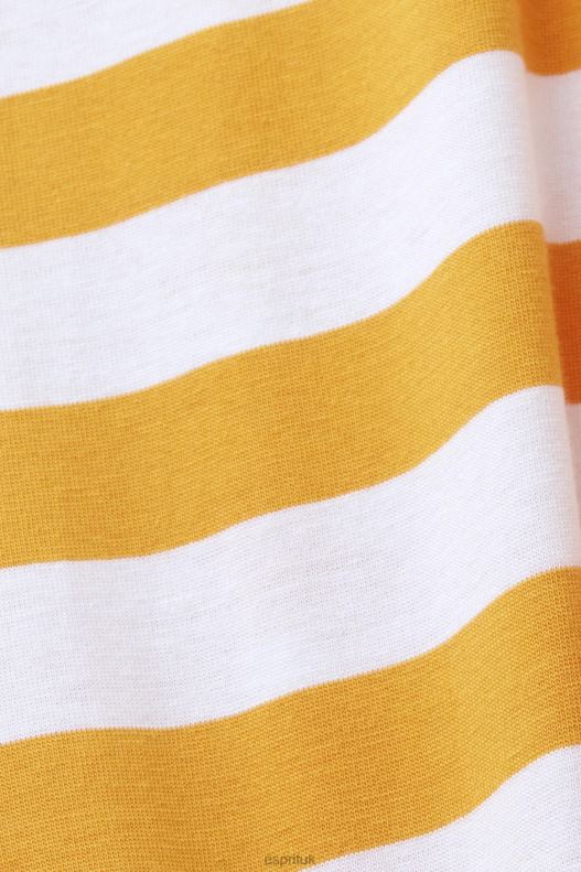 Esprit Sustainable cotton striped T-shirt Men Orange T-Shirts P0D0X745 - Image 4