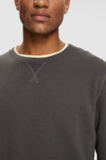 Esprit Sustainable crew neck sweatshirt Men Black Sweatshirts & Hoodies P0D0X935 - Image 3