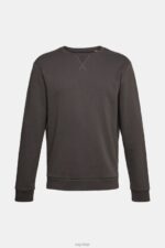 Esprit Sustainable crew neck sweatshirt Men Black Sweatshirts & Hoodies P0D0X935 - Image 5