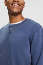 Esprit Sustainable crew neck sweatshirt Men Navy Sweatshirts & Hoodies P0D0X936 - Image 3