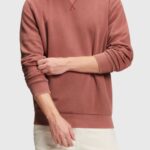 Esprit Sustainable crew neck sweatshirt Men Terracotta Sweatshirts & Hoodies P0D0X937
