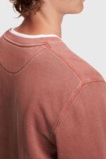 Esprit Sustainable crew neck sweatshirt Men Terracotta Sweatshirts & Hoodies P0D0X937 - Image 3