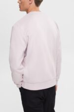 Esprit Sweatshirt with a zip pocket Men Lavender Sweatshirts & Hoodies P0D0X785 - Image 3