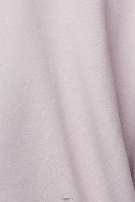 Esprit Sweatshirt with a zip pocket Men Lavender Sweatshirts & Hoodies P0D0X785 - Image 6